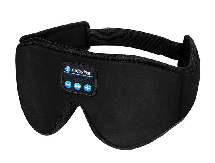 Bluetooth Sleep Headphones in Headband with Eye Mask, Wireless Stereo Music for Sleep and Relaxation, Black - Image 2