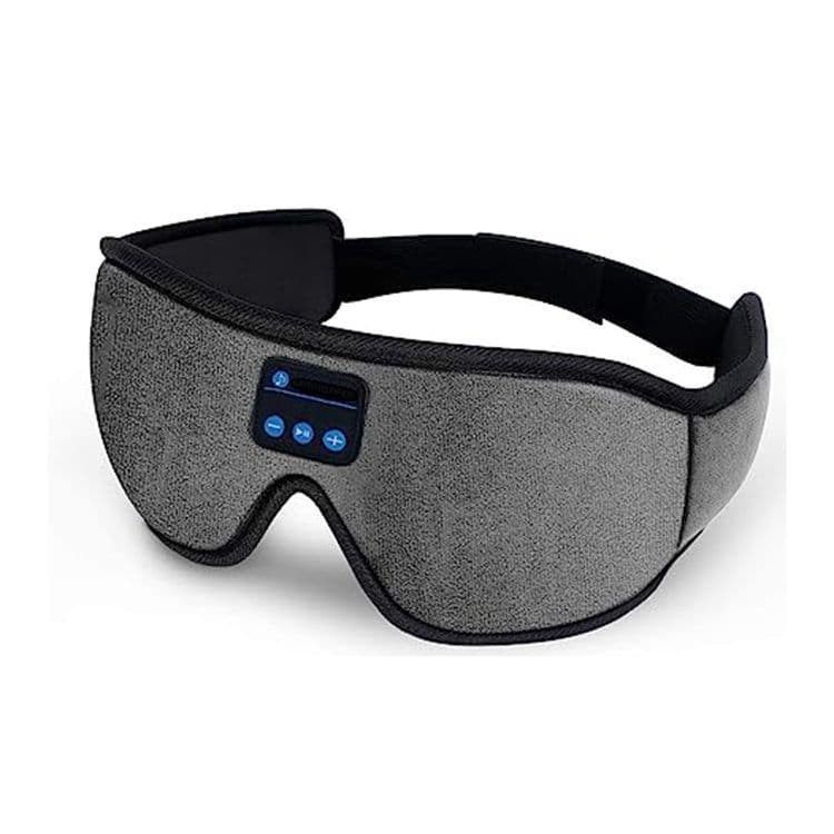 Bluetooth Sleep Headphones in Headband with Eye Mask, Wireless Stereo Music for Sleep and Relaxation, Gray - Image 1