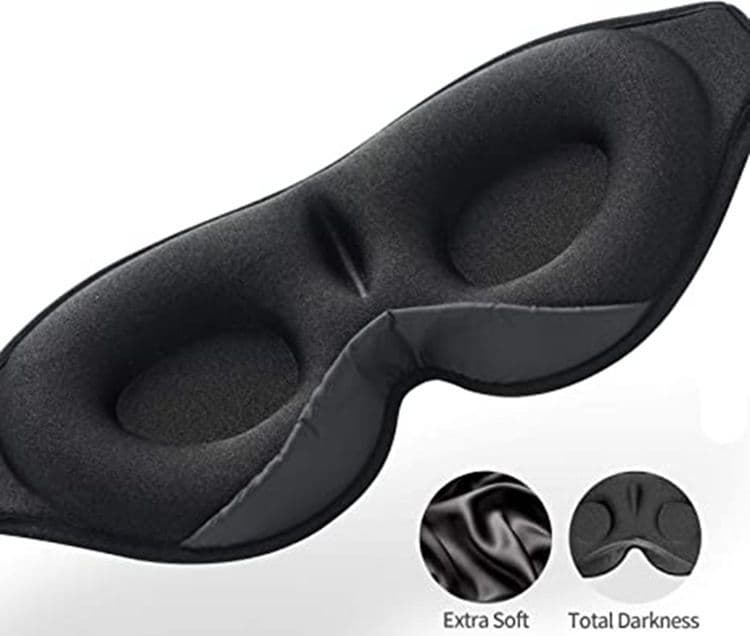 Bluetooth Sleep Headphones in Headband with Eye Mask, Wireless Stereo Music for Sleep and Relaxation, Gray - Image 2