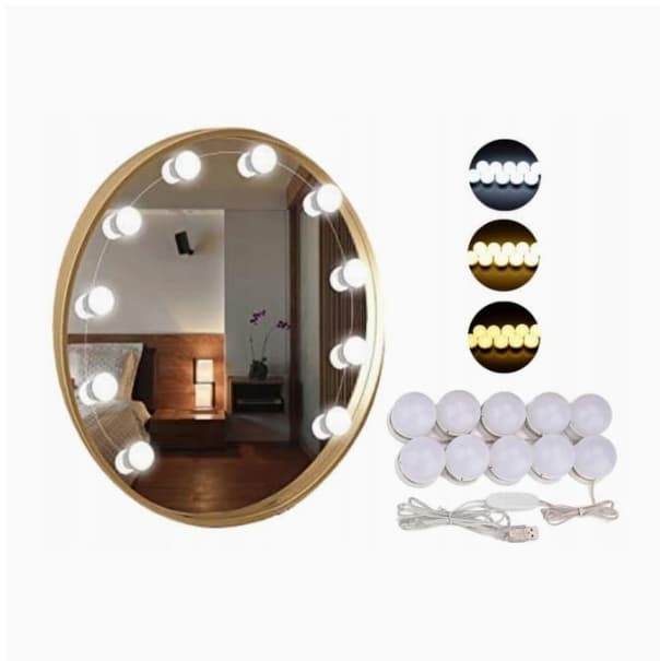 10 LED Lights for Makeup Mirror, Attach Around Mirror - Image 1