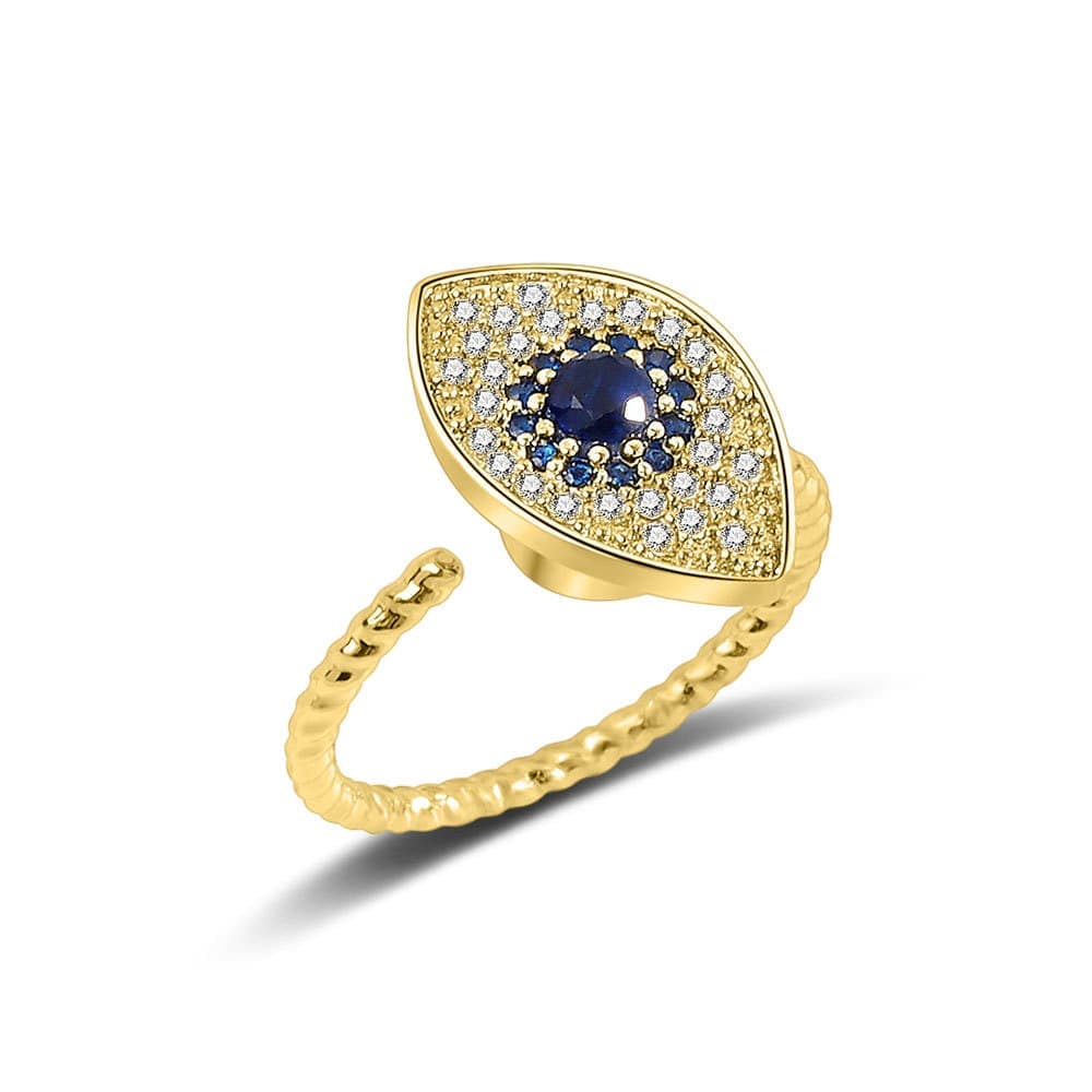 8 pcs Adjustable Antistress Ring with Rotating Beads, Gold, Compatible with Fidget Spinner Rings - Image 4