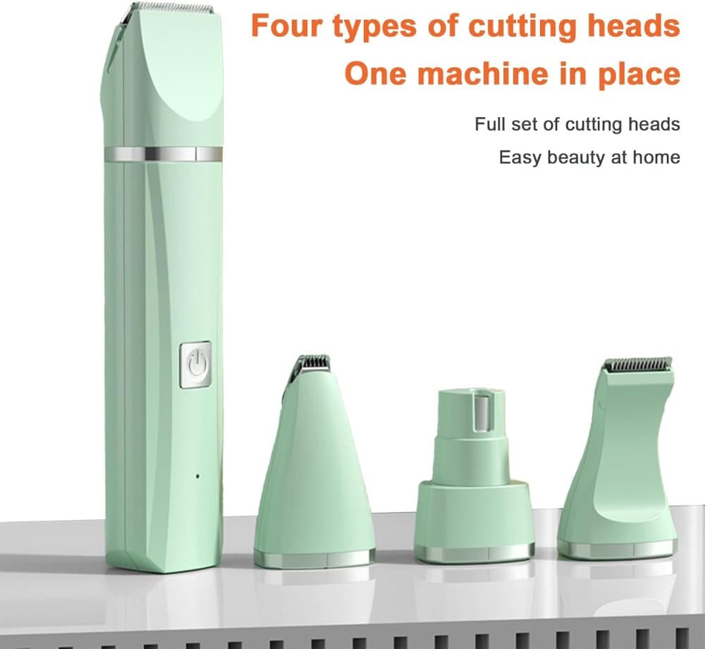 4-in-1 Dog Trimmer Cordless with Nail Drill and 7 Accessories for Thick Fur, Quiet Silent, Compatible with All Breeds, Blue - Image 2