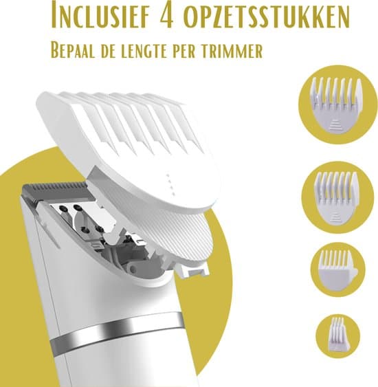 4-in-1 Cordless Dog Trimmer for Thick Fur with Nail Drill, 7 Accessories, Quiet and Silent, White, Compatible with All Dog Breeds - Image 5