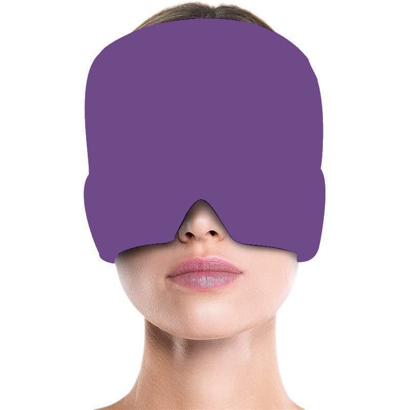 Cooling Eye Mask for Migraine Relief and Sleep Aid, Gel Mask, compatible with Oral-B and Philips, Purple - Image 1