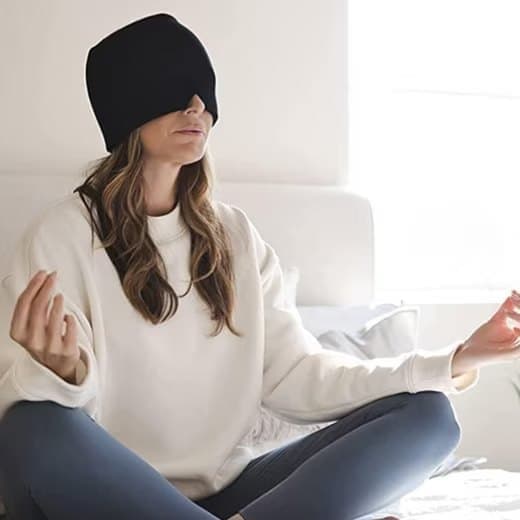 Cooling Eye Mask for Migraine Relief and Sleep Aid, Gel Mask, compatible with Oral-B and Philips, Purple - Image 2