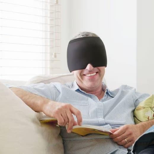 Cooling Eye Mask for Migraine Relief and Sleep Aid, Gel Mask, compatible with Oral-B and Philips, Purple - Image 4
