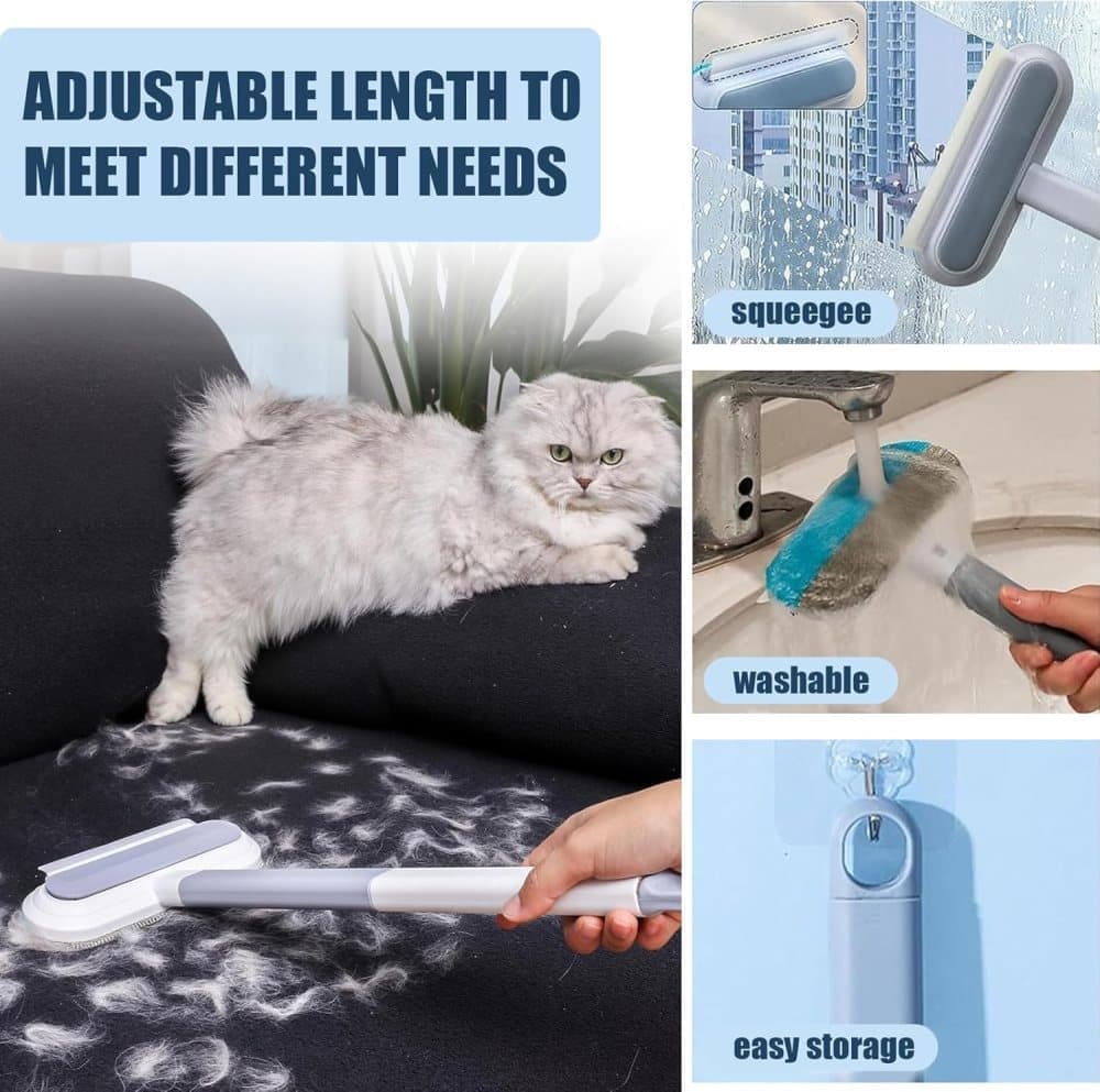 Pet Fur Remover 4-in-1, Multifunctional Brush for Dogs, Compatible with Furniture Car Sofa Clothes - Image 3