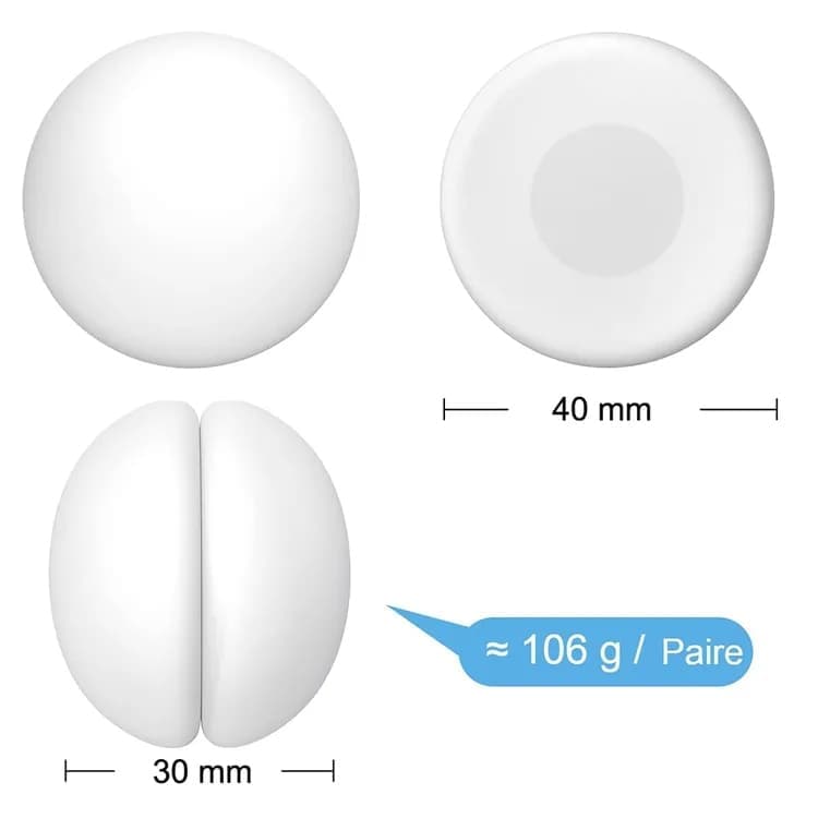 3-pack shower curtain magnets with silicone cover, rustproof and silent, prevents curtain from blowing up, 1.5 inches - Image 2