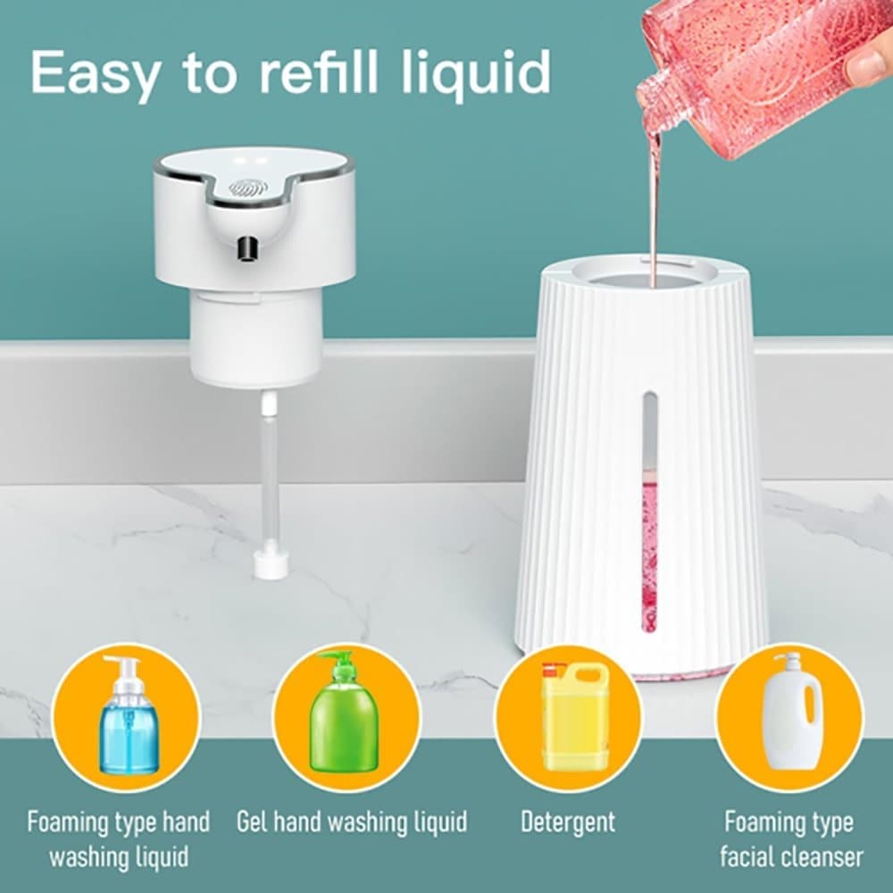 Automatic Soap Dispenser 400ml Touchless USB-C Rechargeable Soap Pump - Image 3