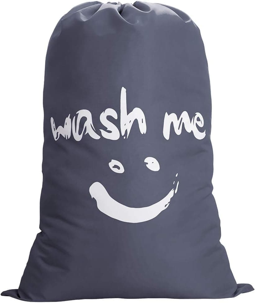 60L Large Foldable Laundry Bag for Travel, with Handles, Gray, 60x80cm - Image 1