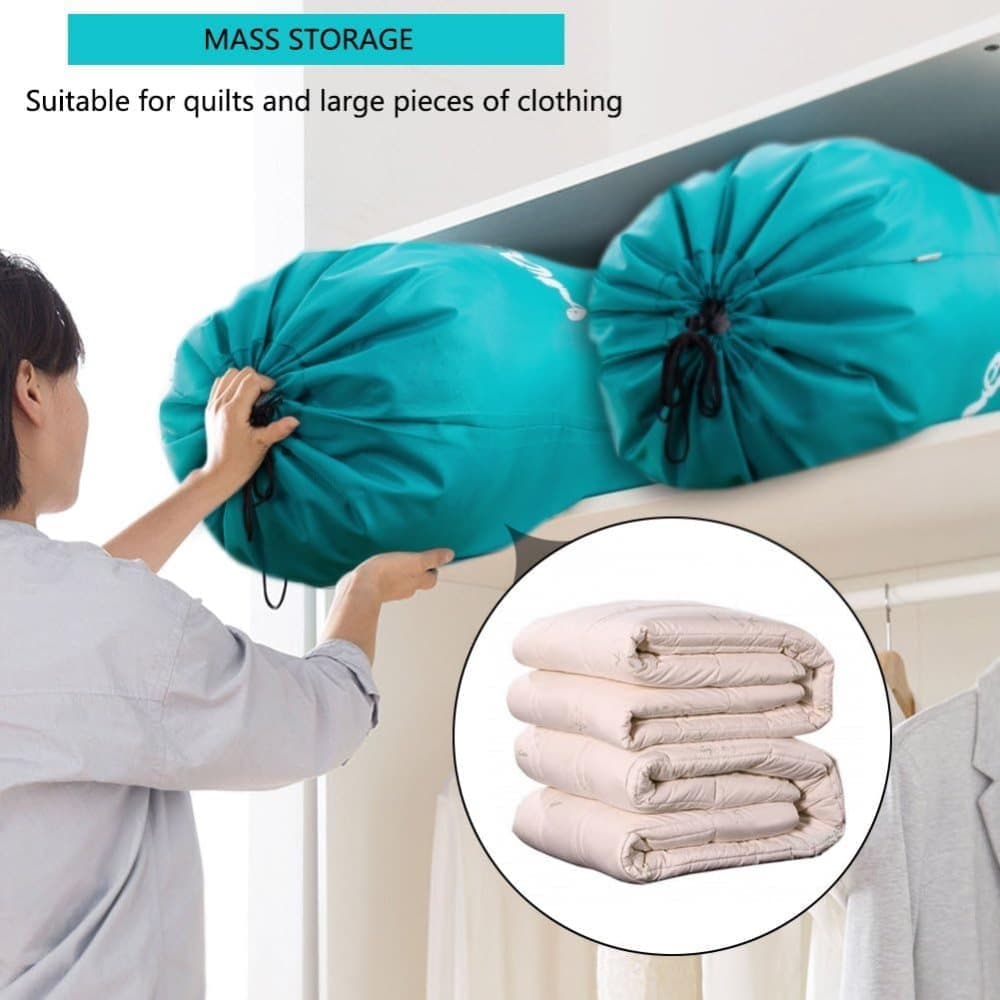 Foldable Laundry Bag for Travel, Large, Blue, Compatible with Dirty Clothes Storage - Image 6