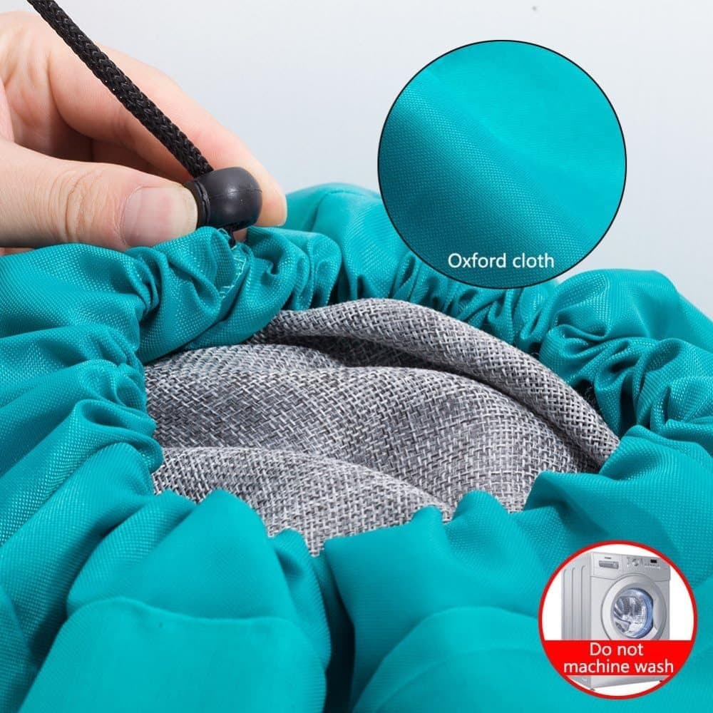Foldable Laundry Bag for Travel, Large, Blue, Compatible with Dirty Clothes Storage - Image 7