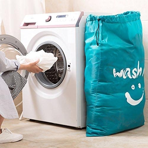 Foldable Laundry Bag for Travel, Large, Blue, Compatible with Dirty Clothes Storage - Image 8