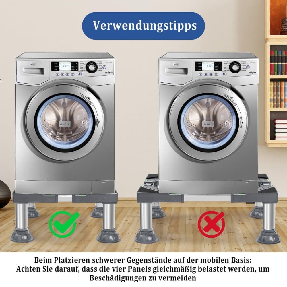 Washing machine base with vibration damping legs, strong load bearing capacity non slip and practical, 26-29cm - Image 6