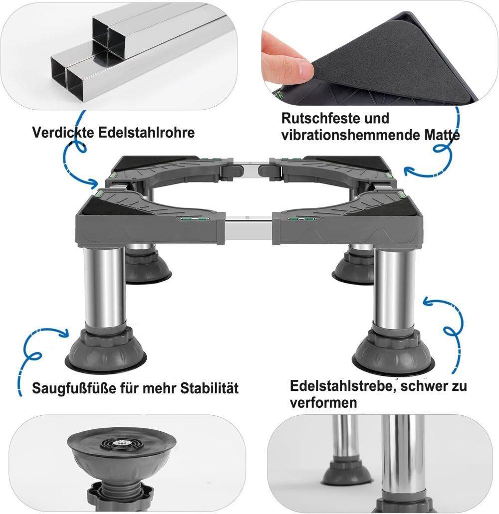 Washing machine base with vibration-damping legs, strong load-bearing capacity, non-slip and practical, 16-19cm - Image 7