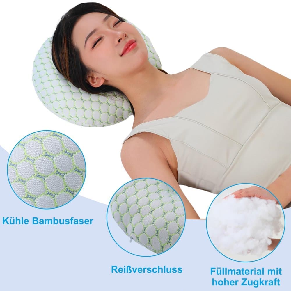 Ear Pillow for Side Sleeping, Ergonomic Perforated Design, Comfortable Pressure Relief, Pink - Image 5