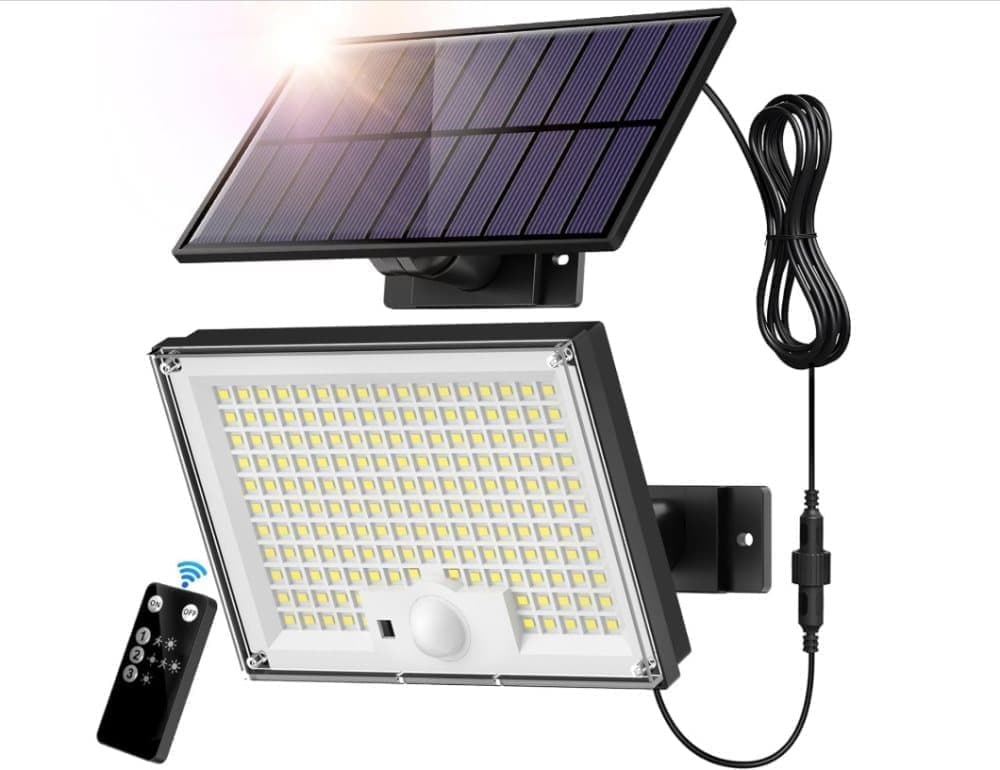 172 LED Solar Light Outdoor with Motion Sensor, IP65 Waterproof, 3 Modes for Garden and Driveway - Image 1