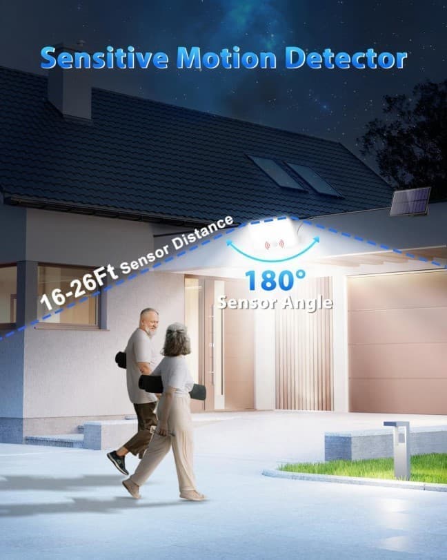 172 LED Solar Light Outdoor with Motion Sensor, IP65 Waterproof, 3 Modes for Garden and Driveway - Image 4