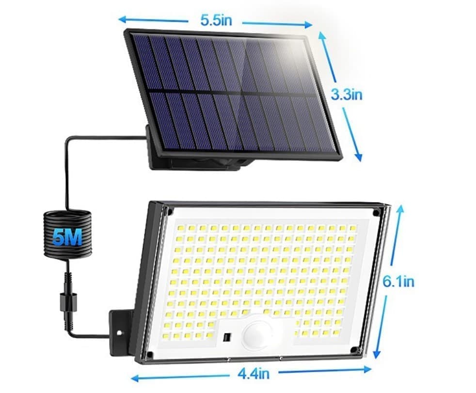 172 LED Solar Light Outdoor with Motion Sensor, IP65 Waterproof, 3 Modes for Garden and Driveway - Image 5