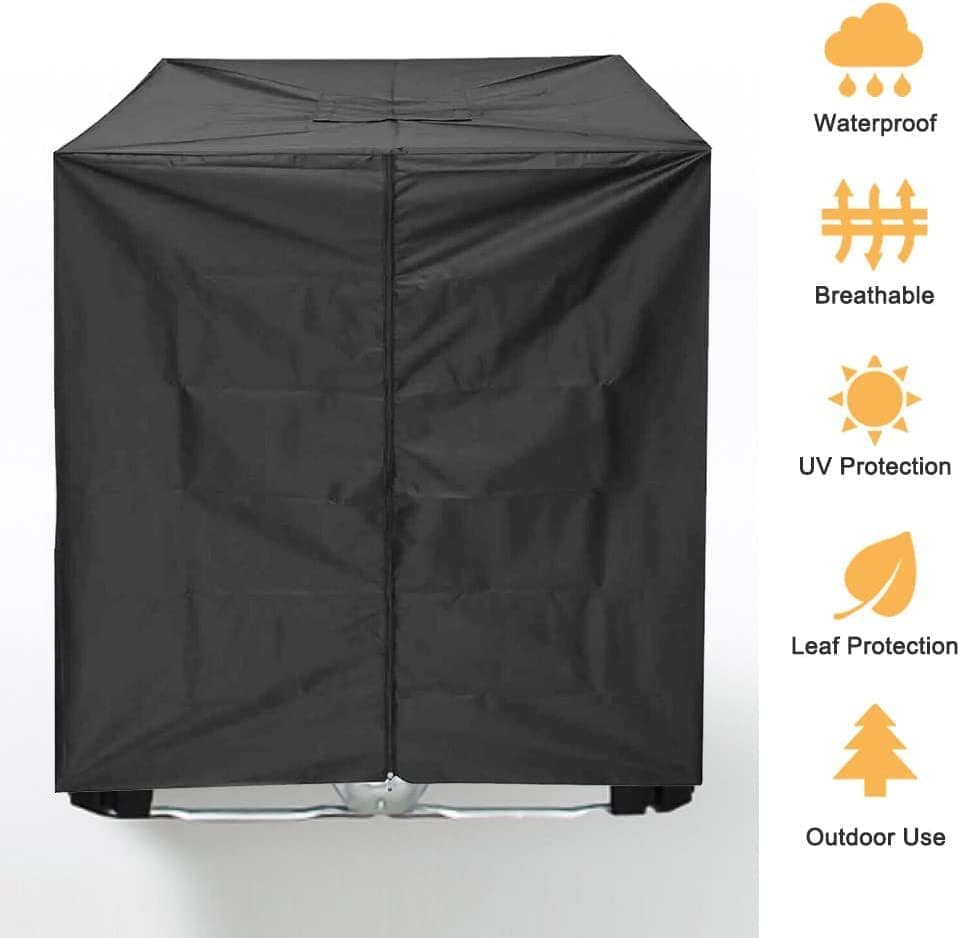 Waterproof UV-Resistant IBC Garden Water Tank Cover, Black, 210D Oxford with Zipper - Image 8