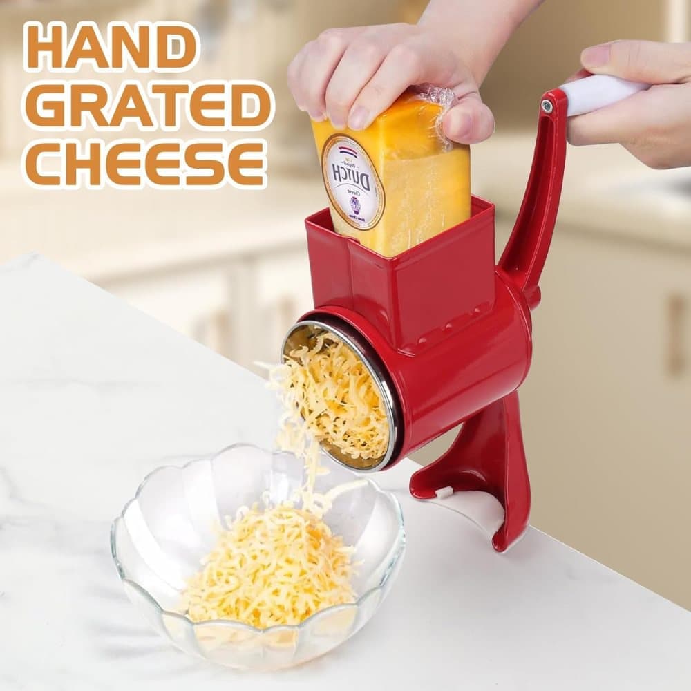 Manual nut grinder with 2 removable drum blades, cheese grater, peanut and almond grinder - Image 5