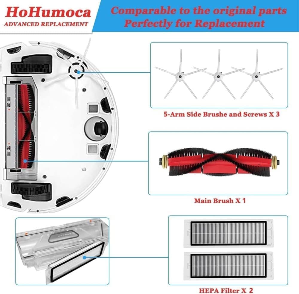 7 Pieces Roborock S5 S6 Accessories, Compatible with Roborock - Image 2