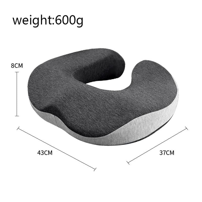 Ergonomic Memory Foam Orthopedic Seat Cushion for Coccyx Pain Relief, U-Shaped, for Office and Home - Image 2
