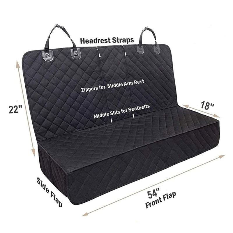 Waterproof Dog Car Seat Protector Mat 1 Pack, Compatible with Most Vehicles, 60 x 120 cm, Black - Image 2