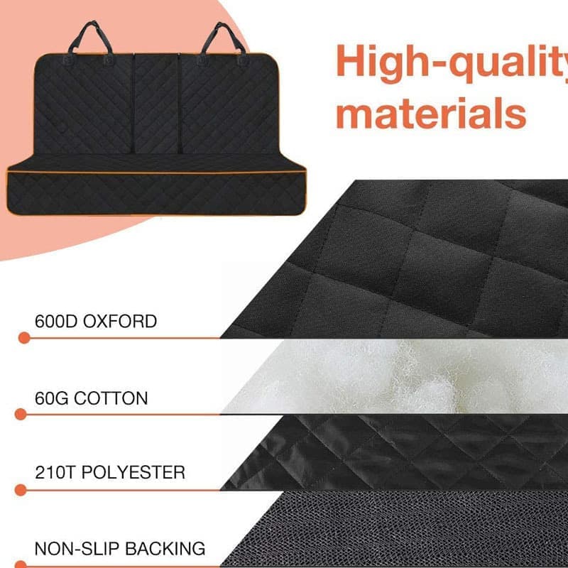 Waterproof Dog Car Seat Protector Mat 1 Pack, Compatible with Most Vehicles, 60 x 120 cm, Black - Image 8