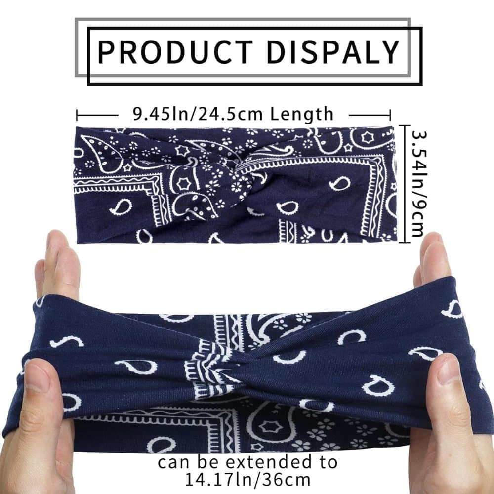 6-Pack Women's Headbands Sweatbands Hairbands for Everyday Vacation Party - Image 2