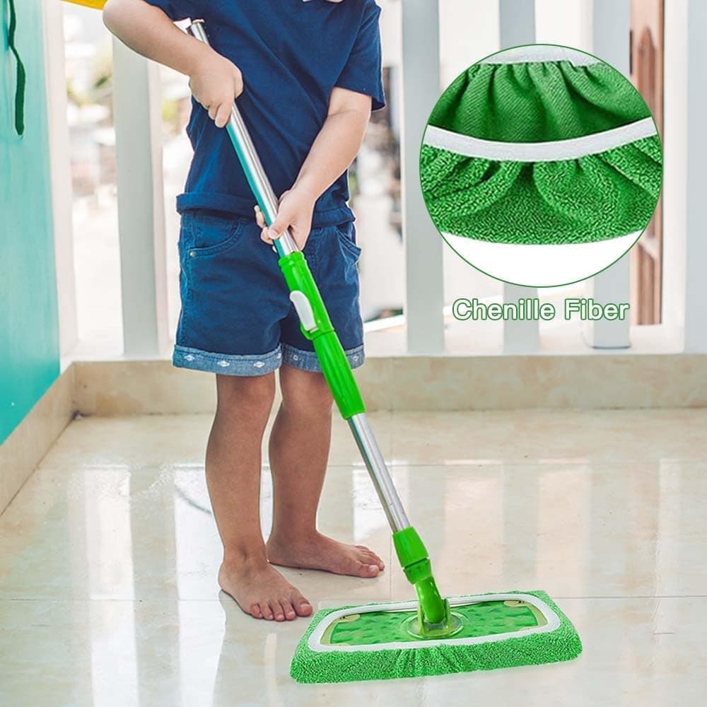 8 Replacement Cloth Covers for Swiffer Mop, Reusable Wet and Dry Cleaning Pads, Compatible with Swiffer - Image 2