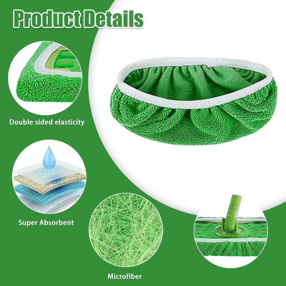 8 Replacement Cloth Covers for Swiffer Mop, Reusable Wet and Dry Cleaning Pads, Compatible with Swiffer - Image 5