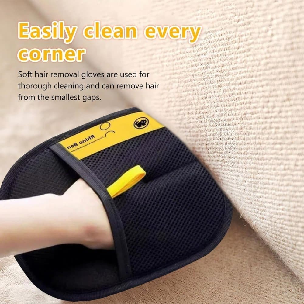 2-Pack Pet Fur Removal Glove, Double-Sided Reusable Static Hair Remover, Compatible with Cats and Dogs - Image 5