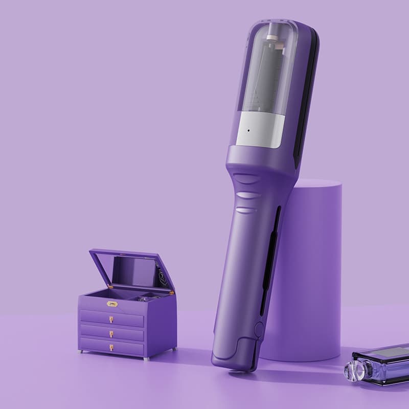 Portable Hair Trimmer Rechargeable Split End Trimmer for Travel Easy to Use Protects Hair, Purple - Image 1