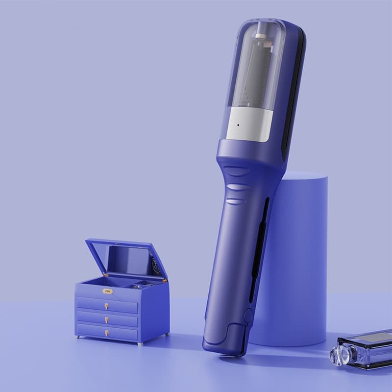 Portable Rechargeable Hair Trimmer Split End Trimmer for Travel, Protects Hair, Blue - Image 1