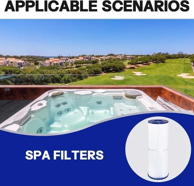 2-pack Pool Filter Cartridges Compatible with Unicel C-4326 Pleatco PRB25-IN Filbur FC-2375, 25 Square Feet - Image 4