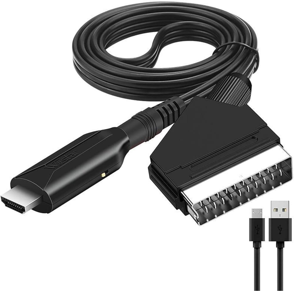 SCART to HDMI Converter 1080P, Wireless Adapter Plug & Play, Compatible with Home Theater TV Projector - Image 1