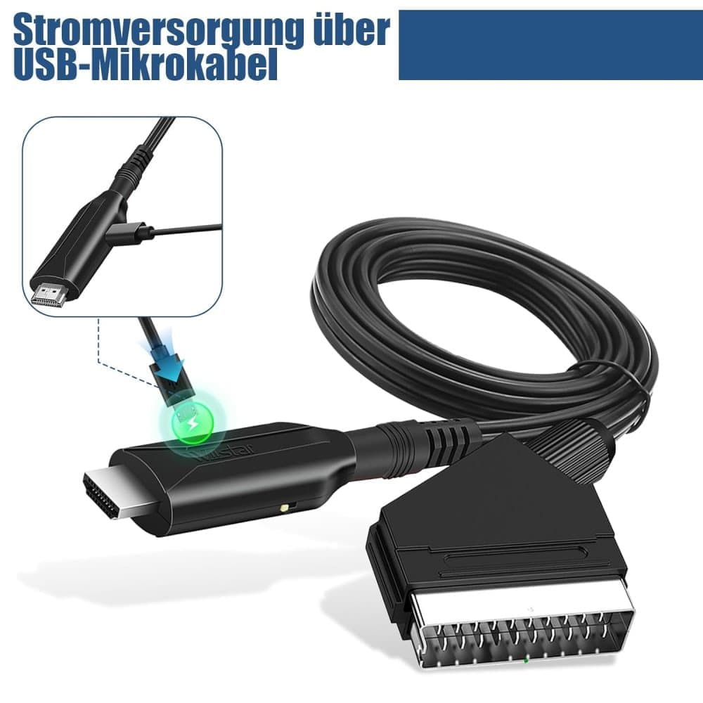 SCART to HDMI Converter 1080P, Wireless Adapter Plug & Play, Compatible with Home Theater TV Projector - Image 5