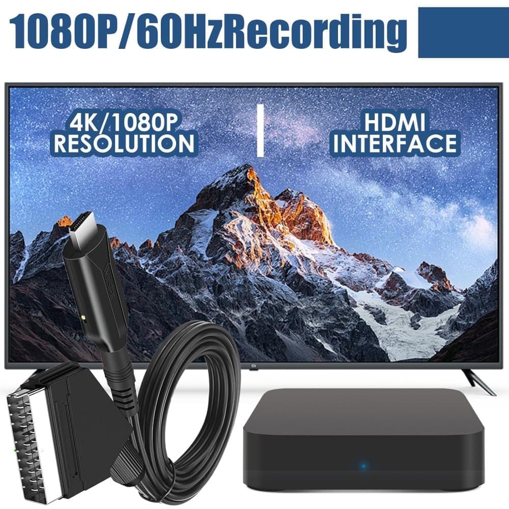 SCART to HDMI Converter 1080P, Wireless Adapter Plug & Play, Compatible with Home Theater TV Projector - Image 6