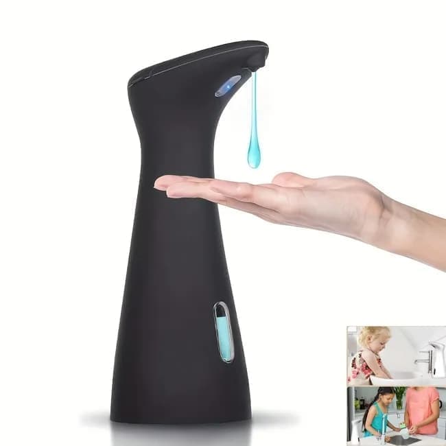Automatic Touchless Soap Dispenser for Liquid Soap, Black - Image 1