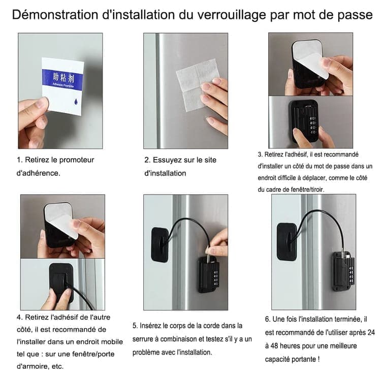 Childproof Safety Lock 2-Pack for Windows, with Code Lock - Image 4