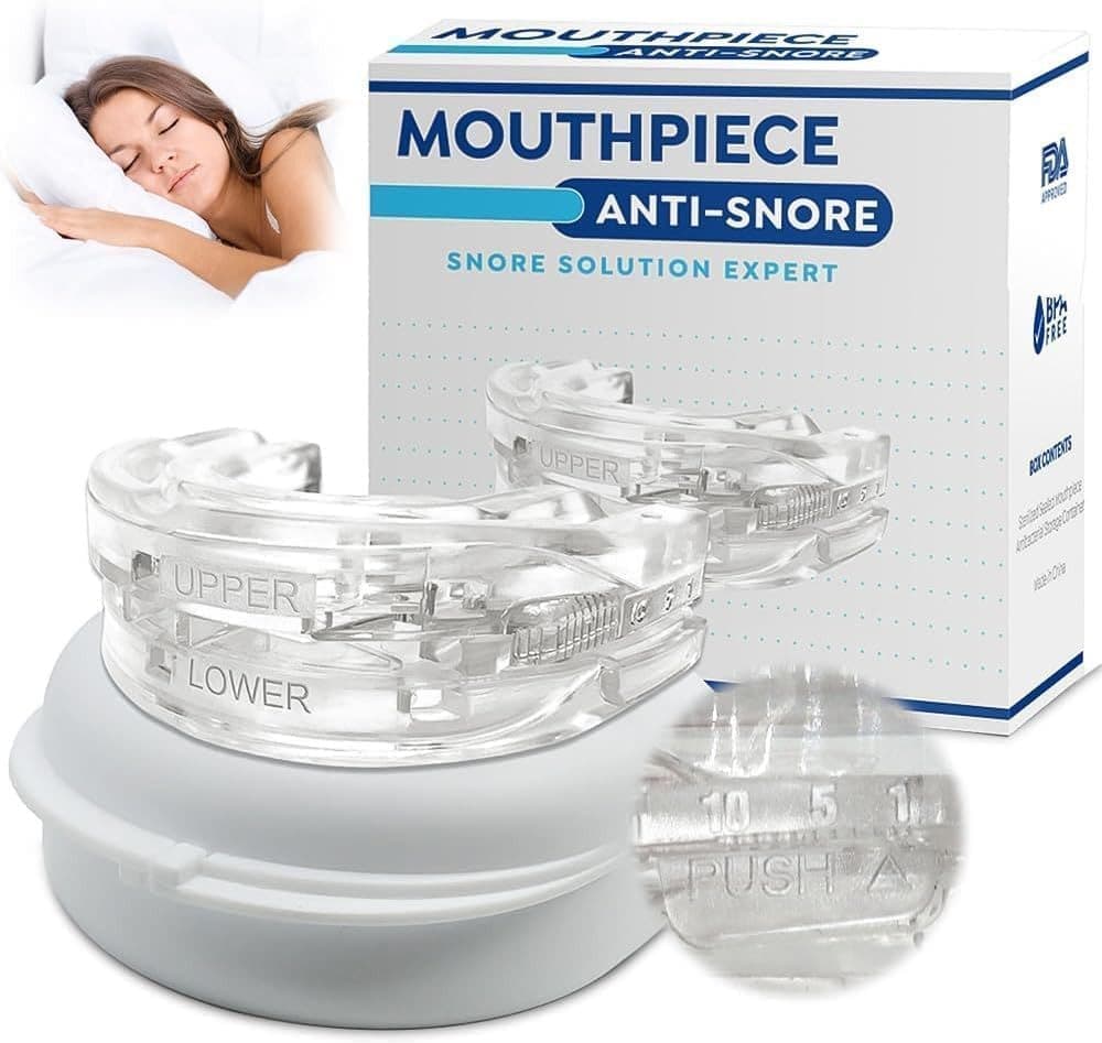 Orthodontic mouthguard for snoring and teeth grinding, comfortable night sleep aid, white - Image 1