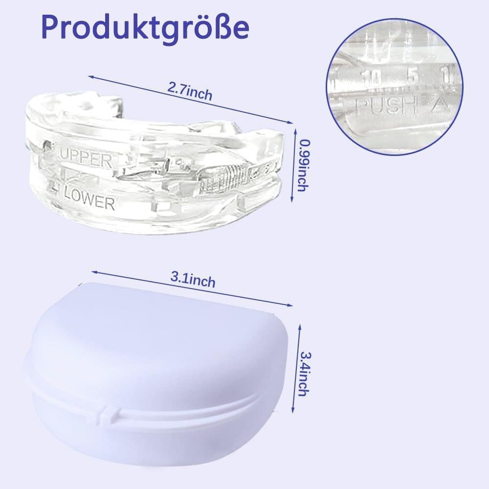Anti-Snoring Mouthguard Bite Guard, Comfortable Night Wear Orthodontic Mouthguard in Pink - Image 2