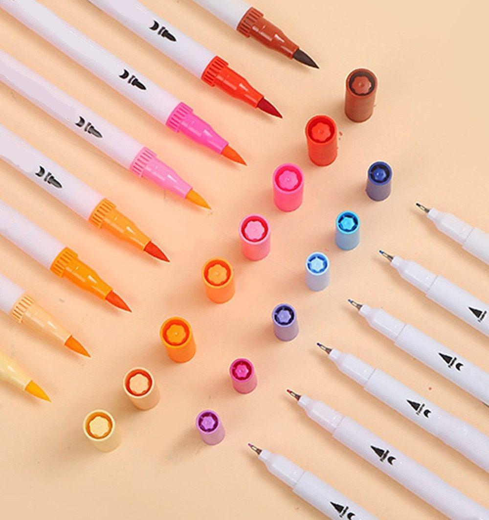 72-Pack Washable Double-Ended Watercolor Pens for Creative Painting, with 144 Tips - Image 5