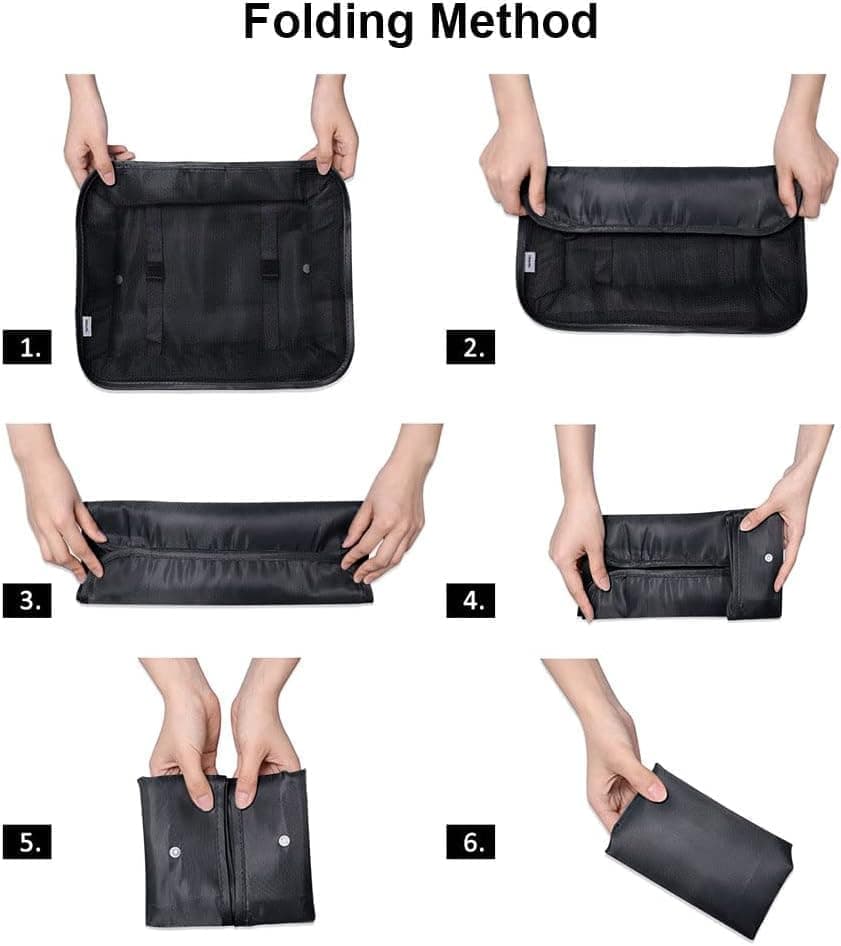 8-Piece Water Resistant Lightweight Travel Organizer for Bags, Black - Image 7