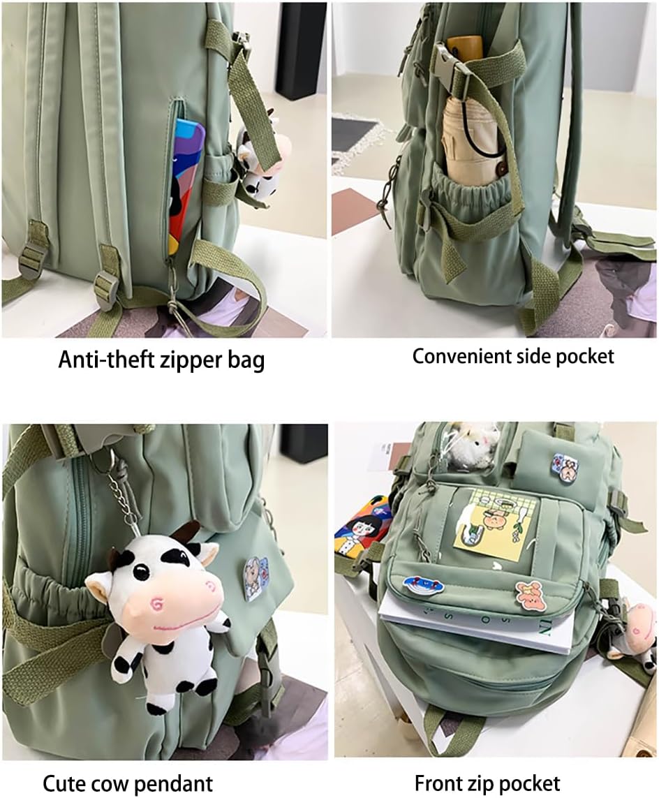 Kids Backpack 43x31 cm for School, Black, with Accessories, Compatible with Children and Teens - Image 4
