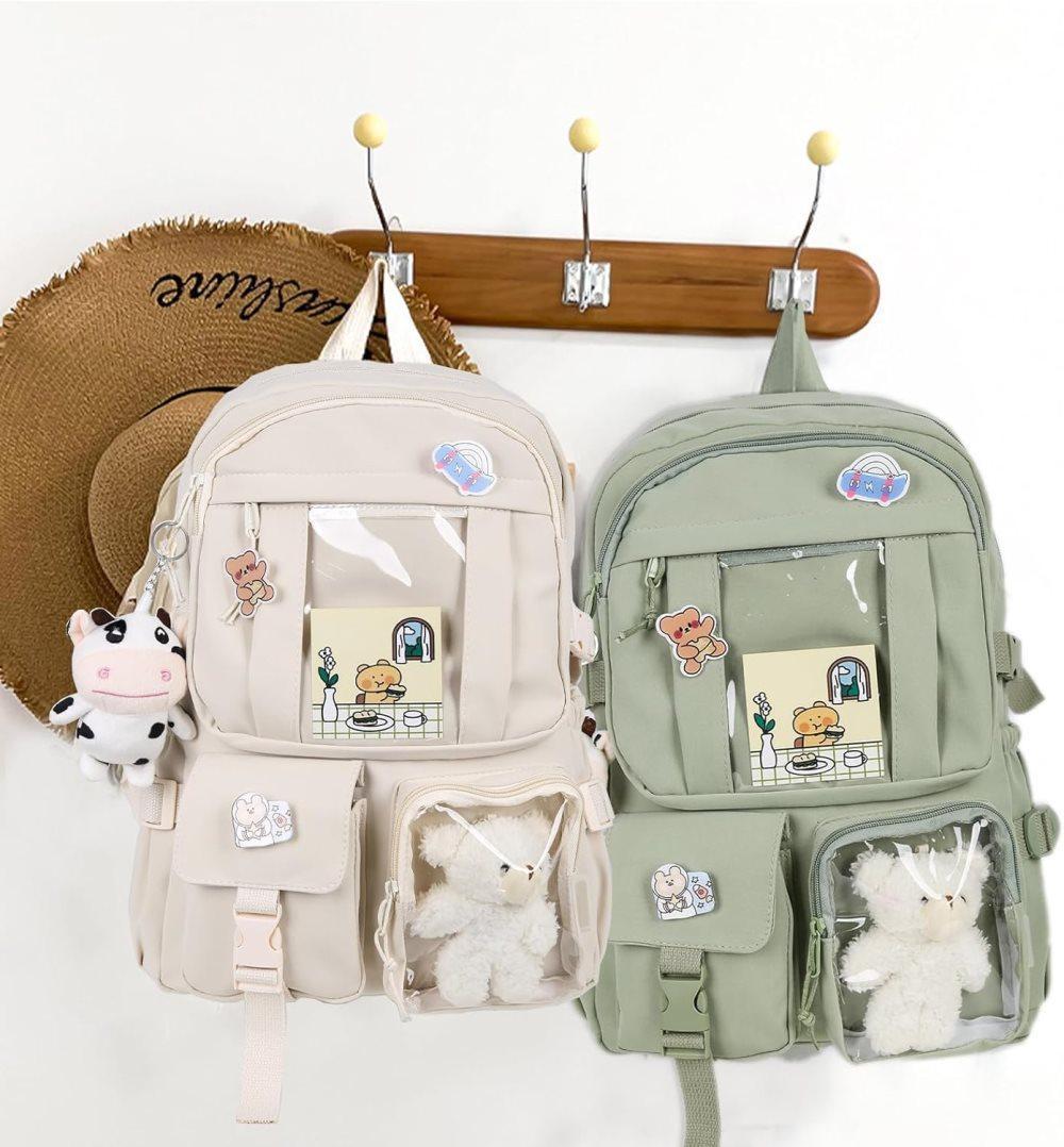 Kids Backpack 43x31 cm for School, Black, with Accessories, Compatible with Children and Teens - Image 8