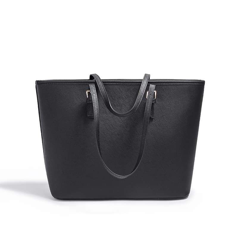 Women's Large Capacity PU Leather Tote Bag, Elegant Shoulder Bag for Work Shopping Party, Black - Image 8
