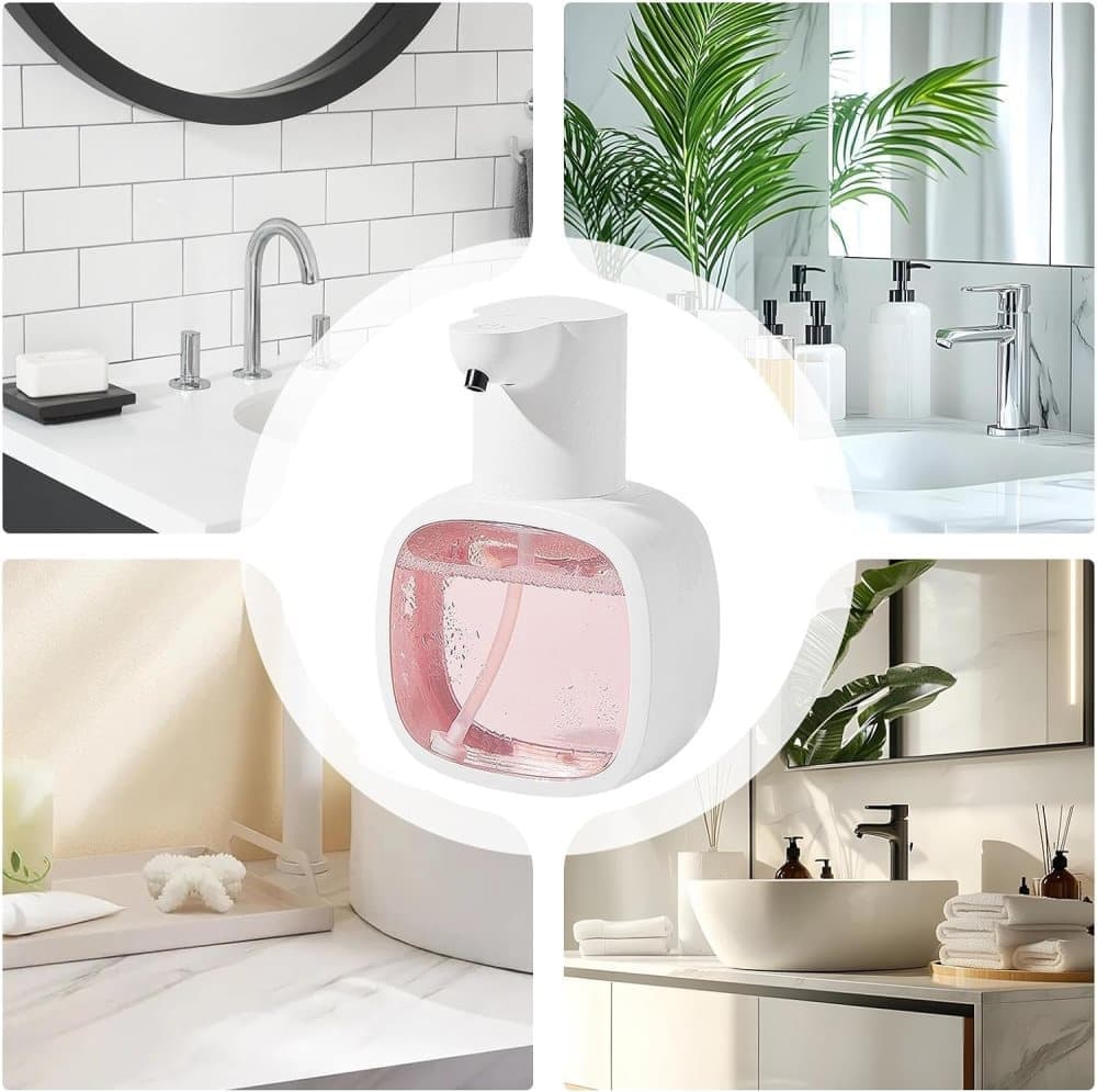 500ml Touchless Automatic Soap Dispenser with USB-C Charging, Silver - Image 3