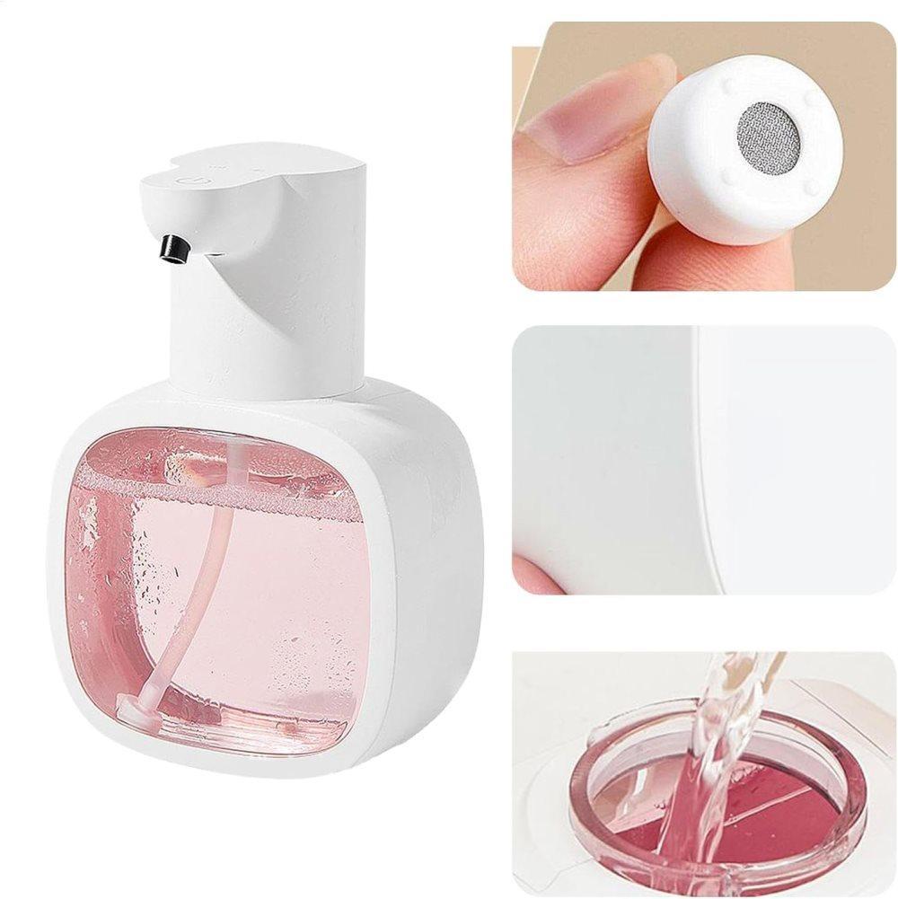 500ml Touchless Automatic Soap Dispenser with USB-C Charging, White, Compatible with Liquid Soap - Image 4